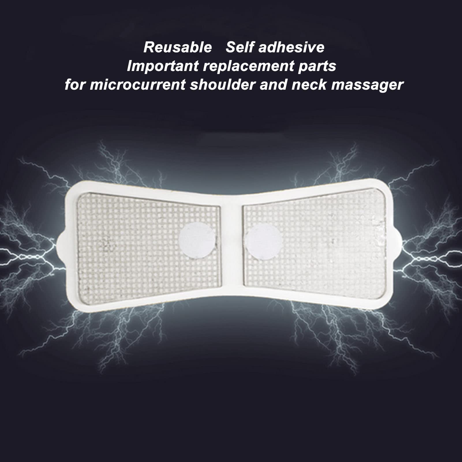 3 Pack Replacement Pads for Electric Massagers - Self-Adhesive Therapy Pads for Neck & Shoulder Pain Relief - Low Impedance Electrode Pads for Cervical Massage - Perfect for Home Use & Physical Therapy Sessions