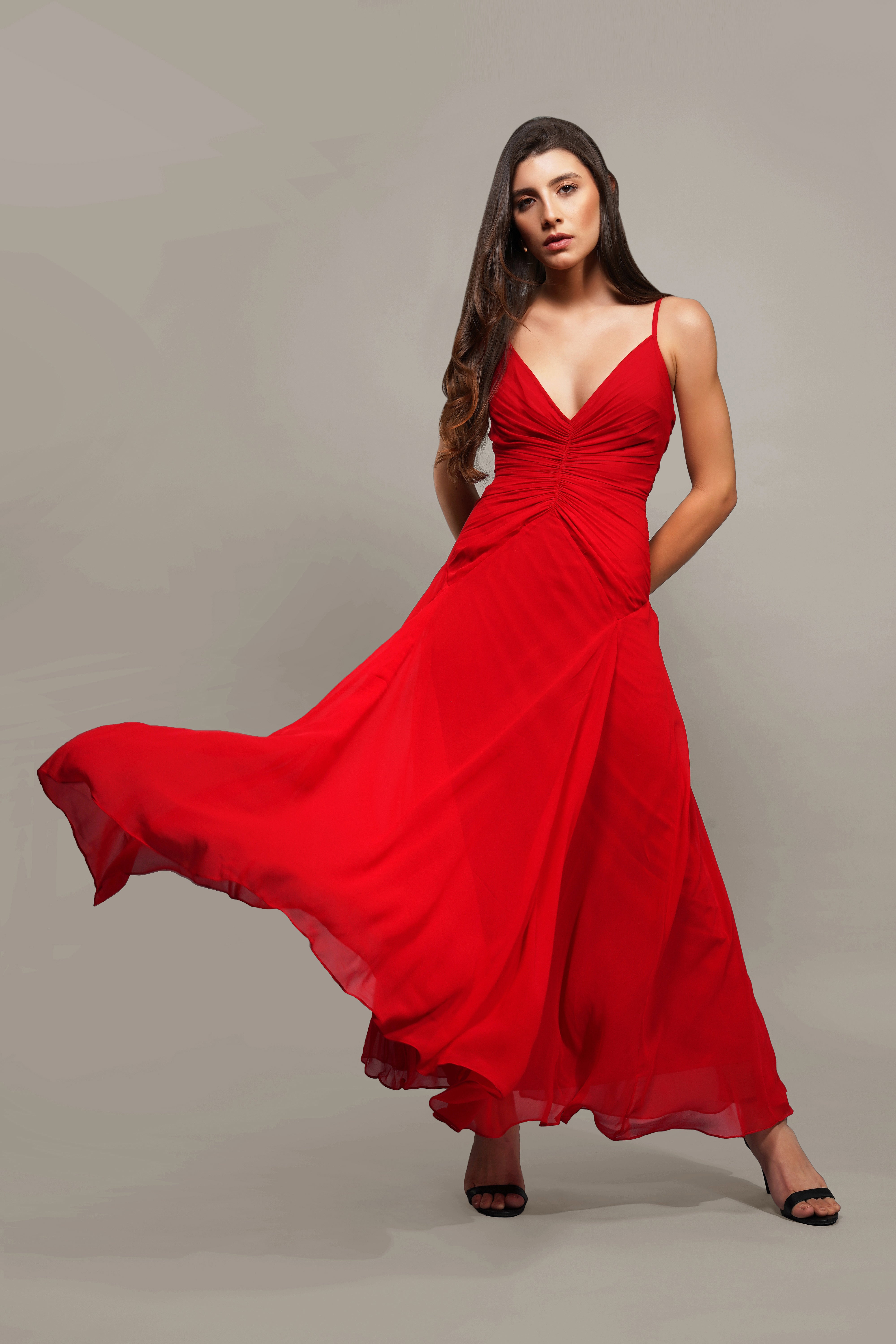 Whitley Maxi Dress in Red - Flowy Long Summer Dress for Women, Elegant & Comfortable - Perfect for Beach, Vacation, and Casual Outings