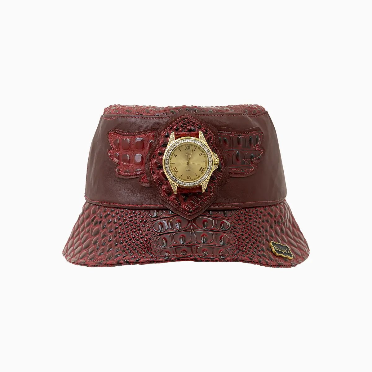 Breyer's Genuine Leather Bucket Hat with Adjustable Strap - Stylish Outdoor Sun Protection for Hiking, Fishing, and Casual Wear