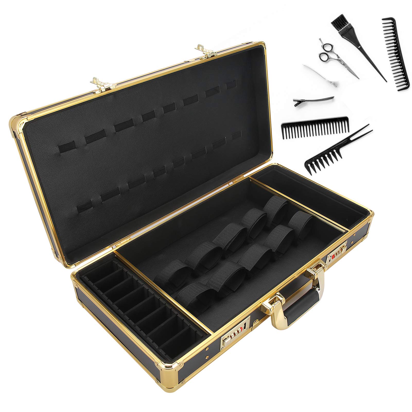 Professional Portable Hairdressing Case - Waterproof Stylist Tool Organizer for Combs, Scissors, Clippers & Accessories | Perfect for Salon, Travel & Home Use