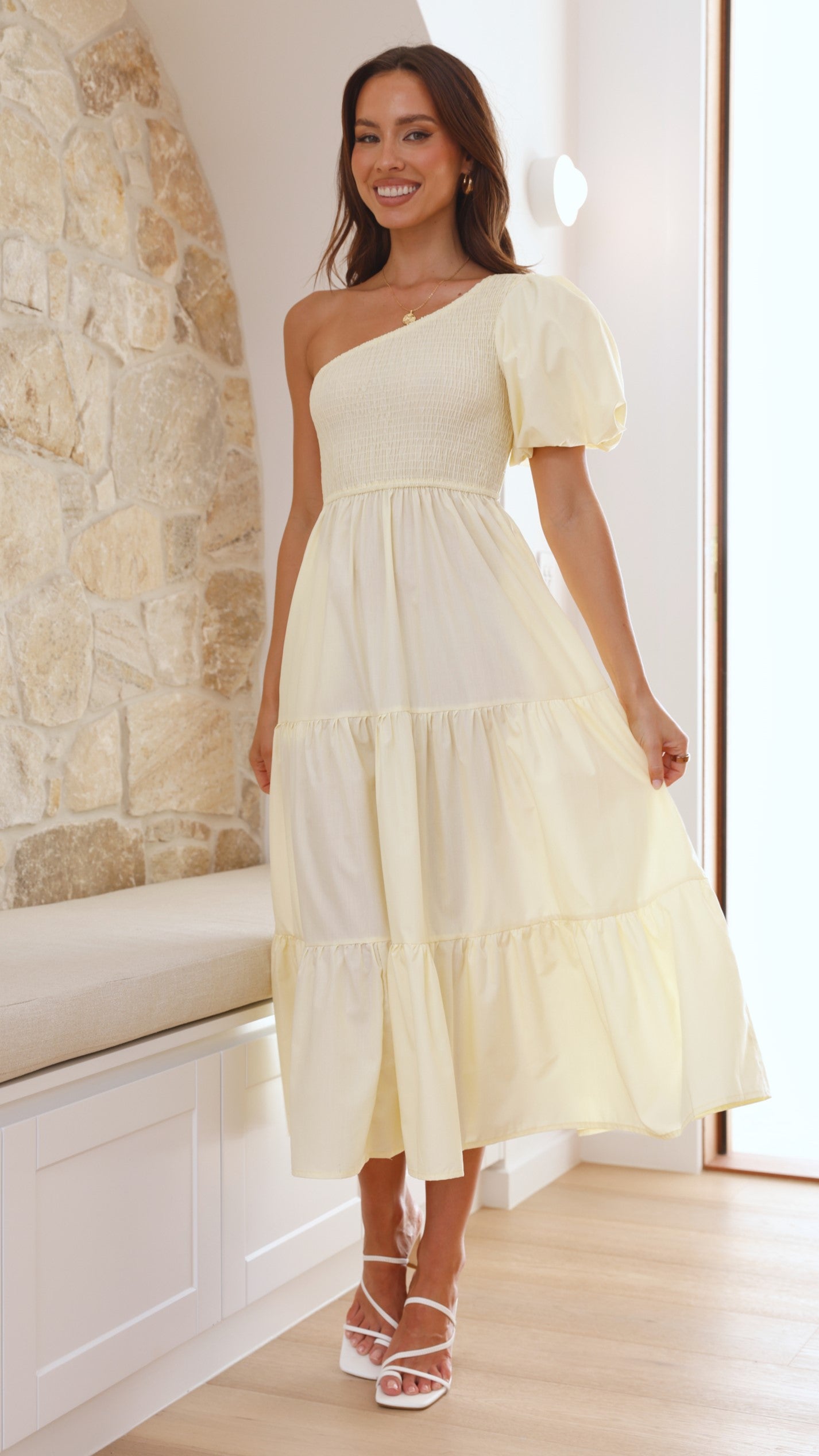 Frankie Maxi Dress for Women - Flowy Long Summer Dress in Yellow | Perfect for Beach, Vacation & Casual Outings