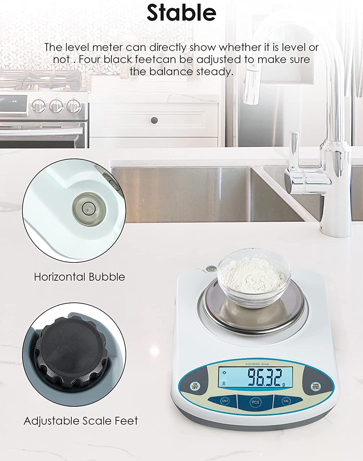 CGOLDENWALL 3000g x 0.01g Digital Precision Lab Scale - High Accuracy Analytical Balance for Jewelry, Science & Laboratory Use - 0.01g Resolution, 110V - Perfect for Weighing Gold, Chemicals & Small Items
