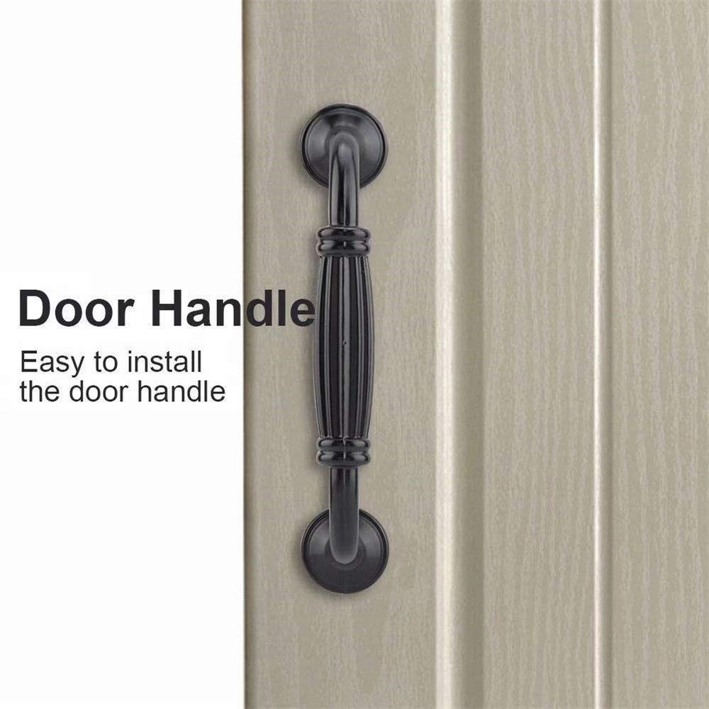 10-Pack Black Zinc Alloy Cabinet Handles & Drawer Pulls - 96mm Traditional Stripe Bow Design for Bedroom, Kitchen & Cupboard Hardware - Durable Door Knobs for Home Furniture Upgrade