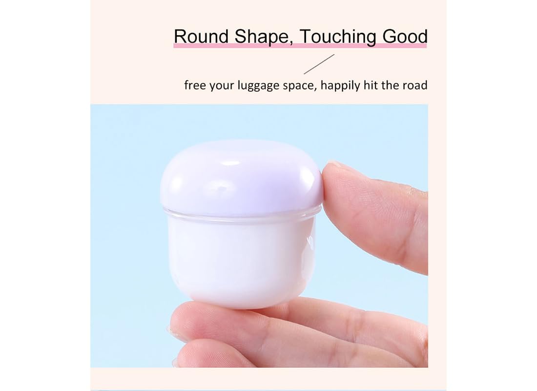 TSA Approved Travel Bottles for Toiletries - 5-Piece 0.68oz (20ml) Leak-Proof Cosmetic Containers with Lids for Shampoo, Lotion & Creams - Perfect for Airplane Carry-On & Vacation Essentials