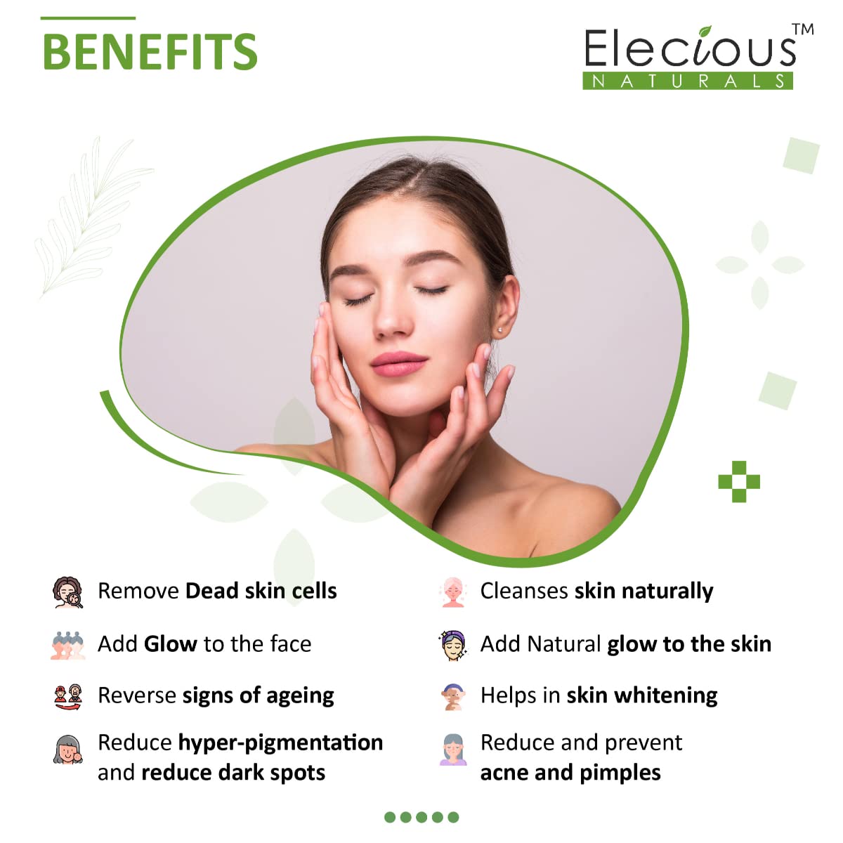 Elecious Complete 100% Natural Skin Care Kit - 6 Ayurvedic Powders (Licorice, Fuller’s Earth, Turmeric, Orange Peel, Neem & Rose Petal) | Organic Face Mask & Glow Treatment for Acne, Brightening & Anti-Aging | DIY Beauty Routine & Spa Day Essentials