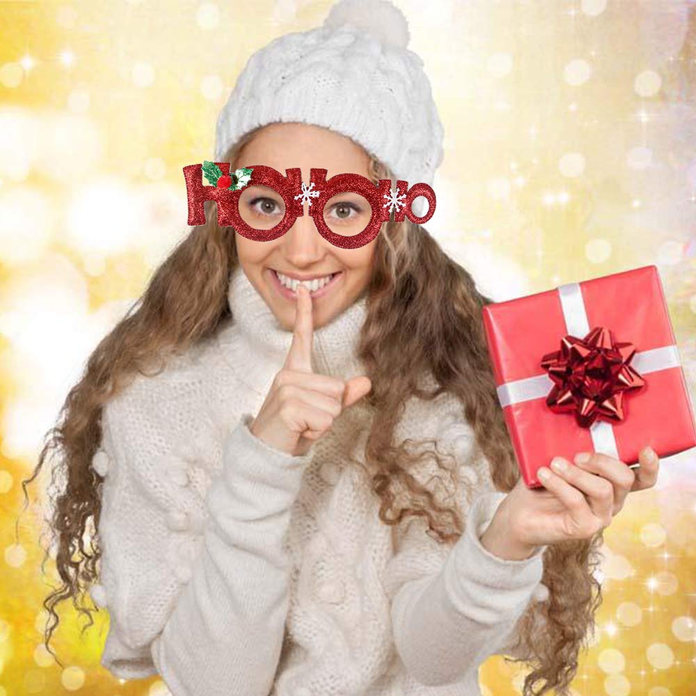Festive Christmas Party Glasses - Reindeer & Santa Eyewear for Holiday Celebrations - Perfect for Xmas Parties, Family Gatherings & Office Decorations