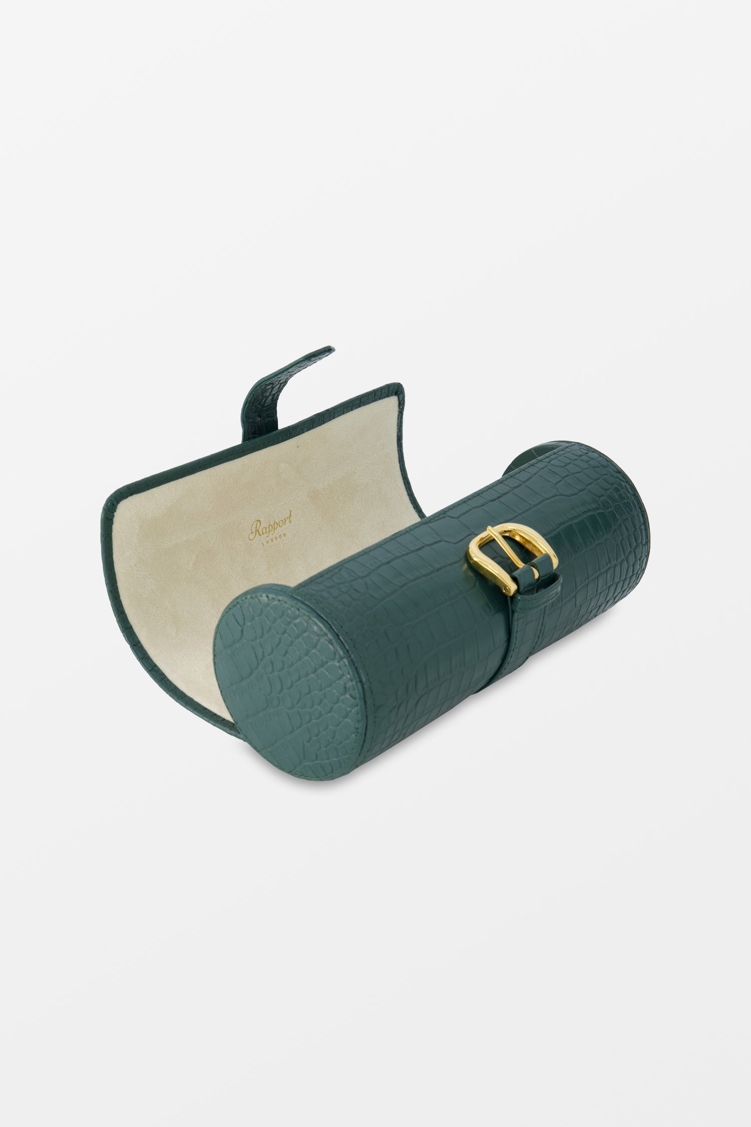 Premium Green Brompton Three Watch Roll - Leather Travel Case for Men & Women | Perfect for Watch Collectors, Travel & Storage