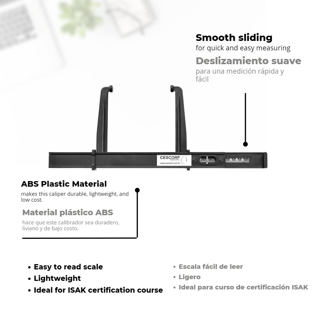 Professional Level 1 Anthropometry Kit - Skinfold Caliper, Anthropometer, Measuring Tape (Black) | Body Composition Measurement Tools for Fitness Trainers, Health Professionals & Sports Scientists | Perfect for Gym Assessments, Clinical Research & Athletic Performance Tracking