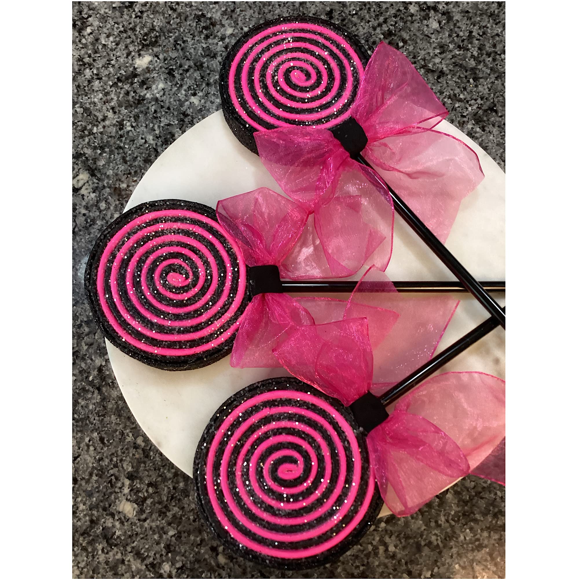 Halloween Fake Candy Decorations - Faux Lollipops, Cake Pops & Candy Wreath Attachments for Spooky Party Decor, Haunted House Props & Trick-or-Treat Displays