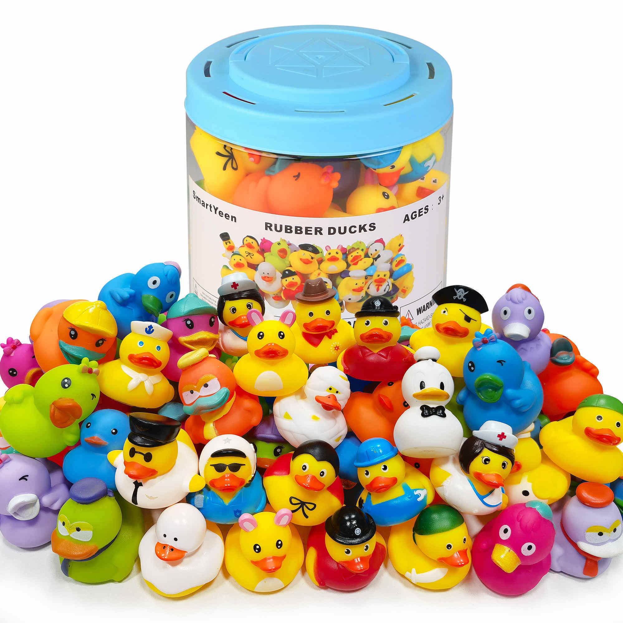 30-Piece Assorted Rubber Duck Bath Toys for Toddlers 1-3 Years - Soft Baby Pool & Bathtime Fun - Perfect Birthday Gift for Kids - Great for Bath Time, Pool Parties & Sensory Play