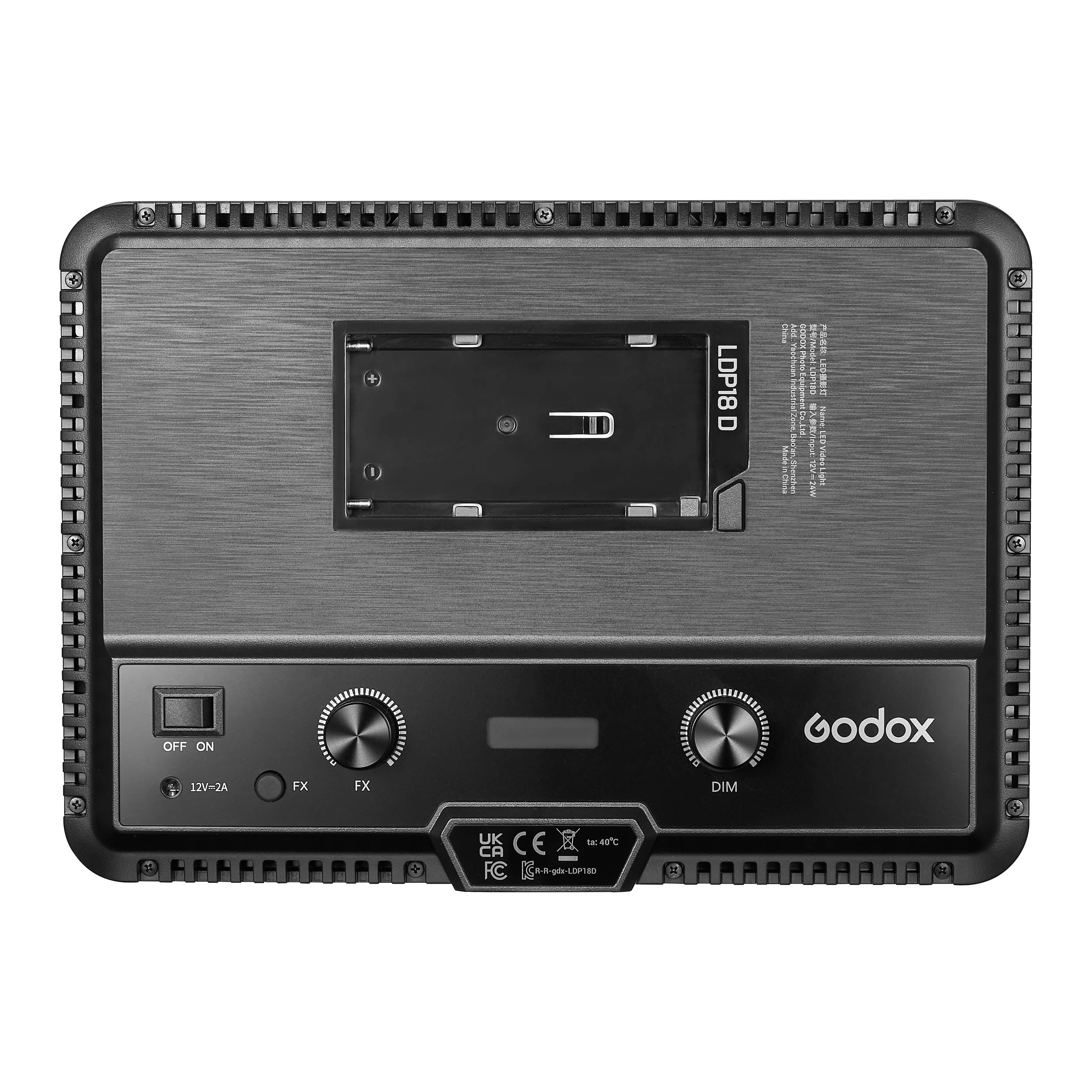 Godox LDP18D On-Camera LED Light - 5600K Daylight Balanced Continuous Lighting for Photography, Videography, YouTube & Vlogging - Perfect for Interviews, Live Streaming & Content Creation
