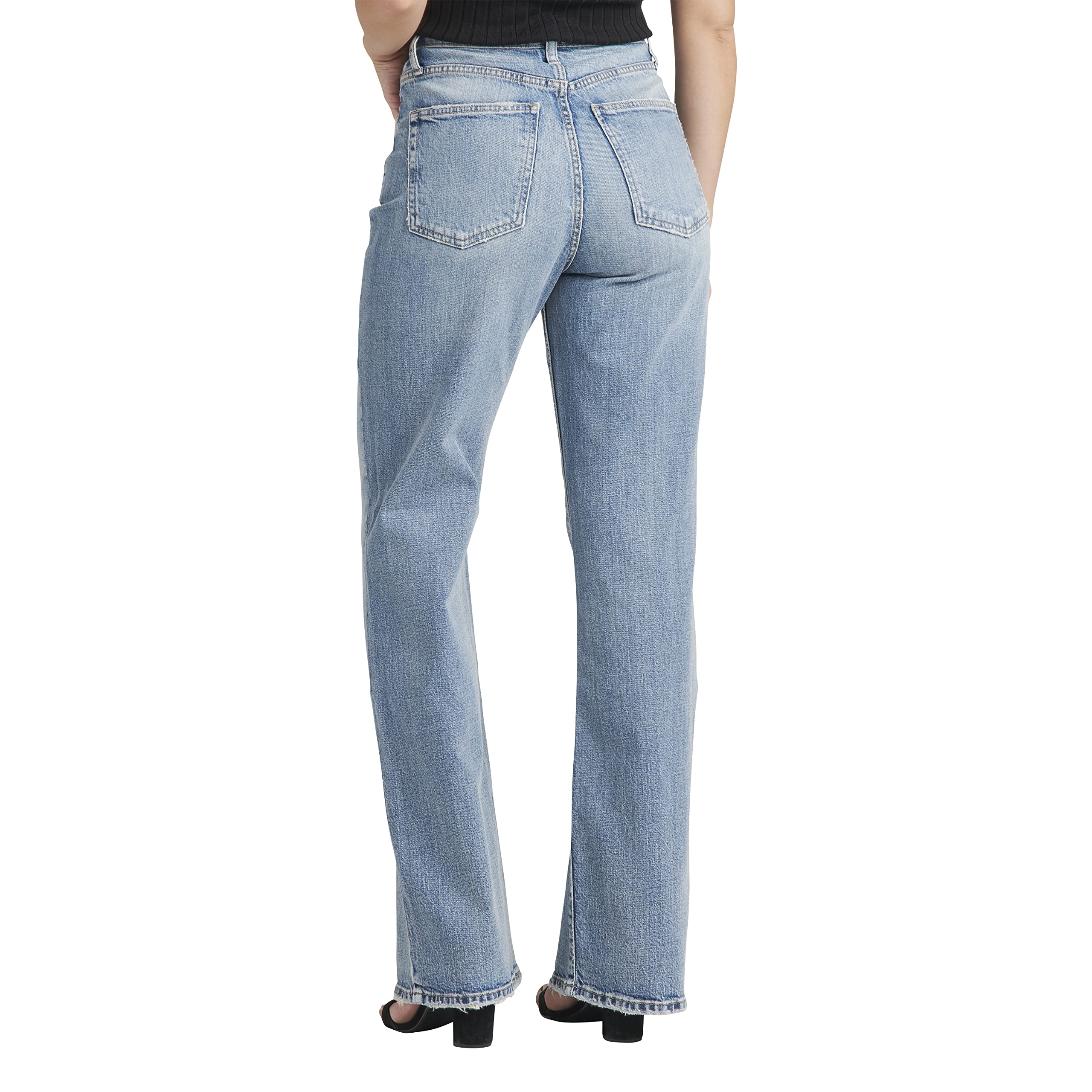 Silver Jeans Co. Women's High Rise Bootcut Jeans - Stretch Denim Pants for Casual Wear & Office Outfits
