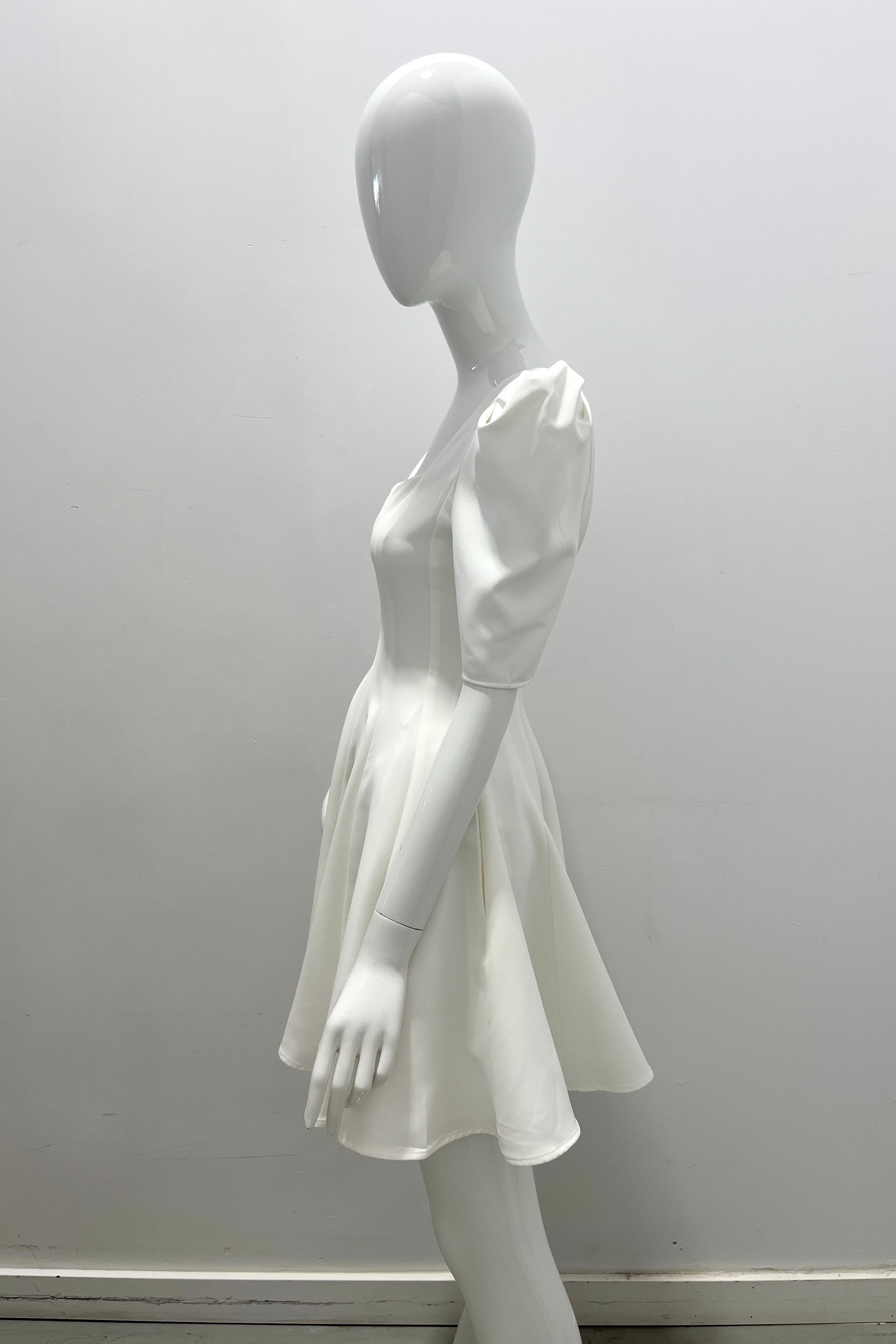 Black Halo Bambi Mini Dress in White - Elegant Cocktail Party & Evening Wear for Women