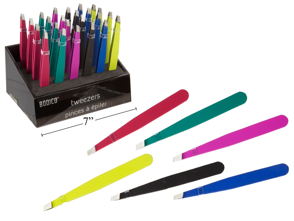 BODICO Precision Tweezers with Eva Coating - Professional Stainless Steel Tweezers for Eyebrows, Splinters & Crafts - Perfect for Beauty, First Aid & DIY Projects