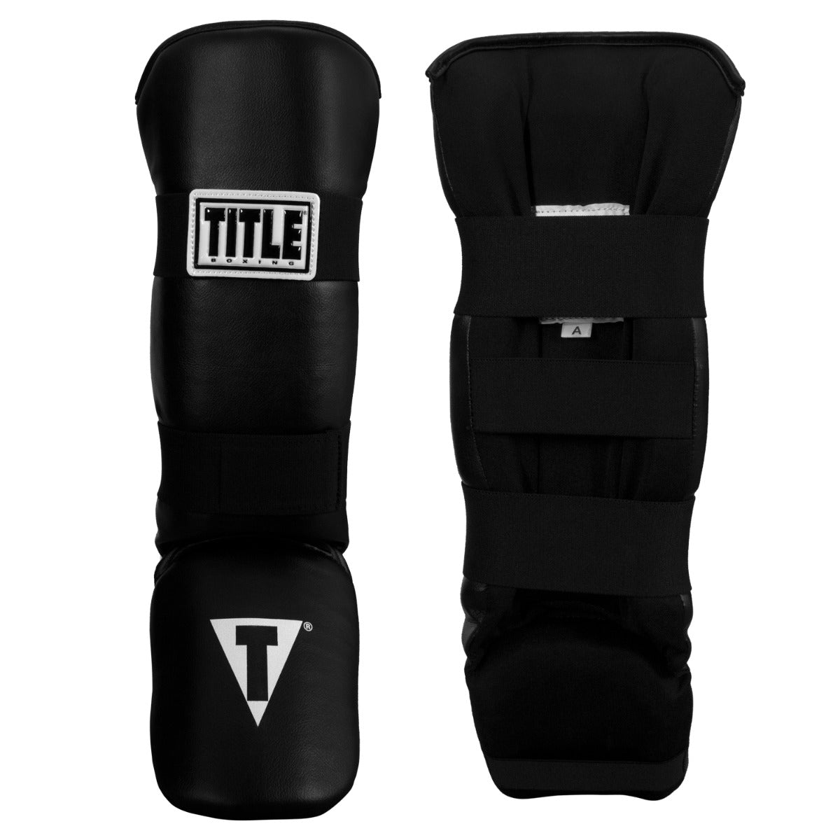 TITLE Boxing Vinyl Shin Instep Guards 2.0 - Premium Kickboxing & MMA Protective Gear for Training & Sparring