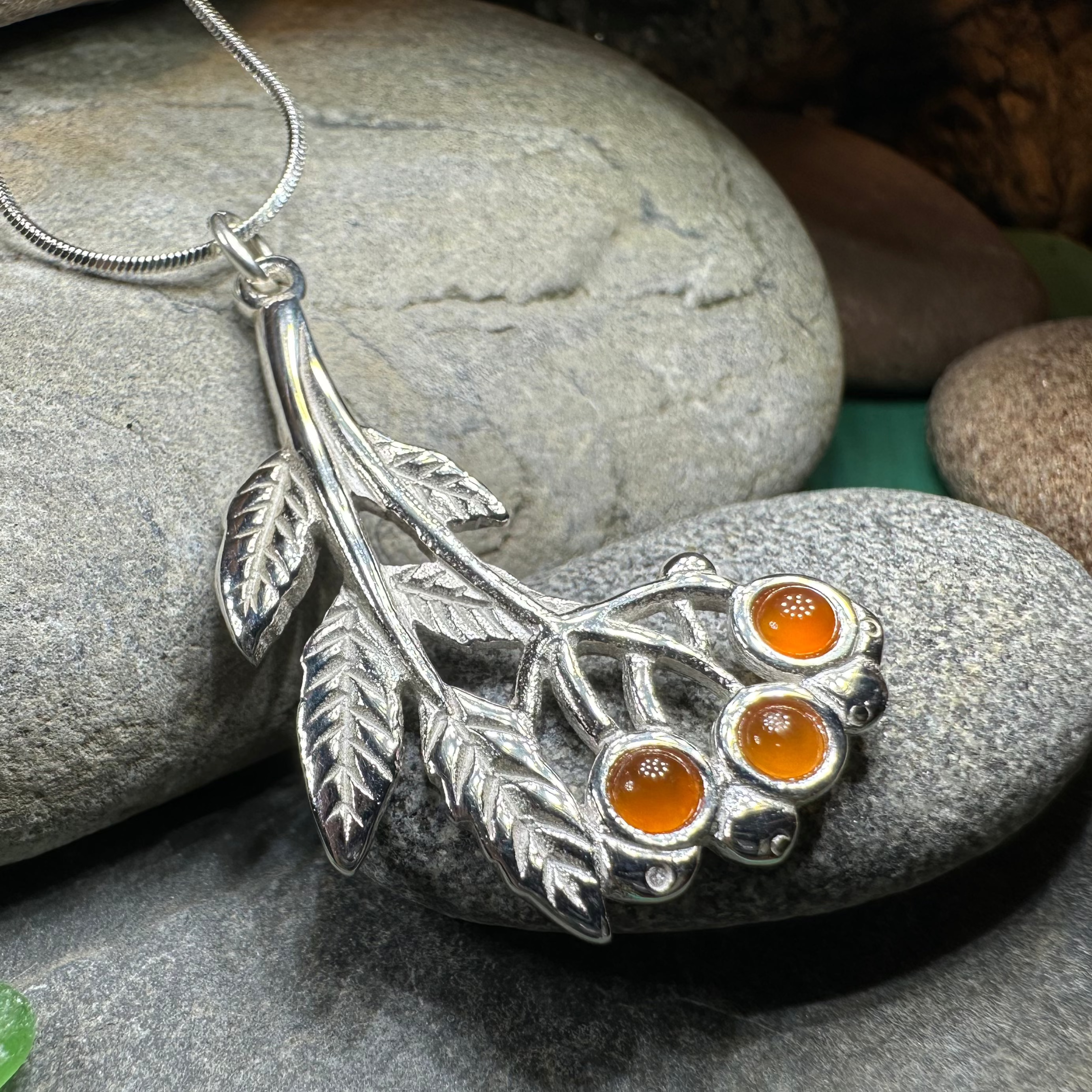 Rowan Tree of Life Necklace - Sterling Silver Pendant with Celtic Knot Design - Spiritual Jewelry for Women - Perfect for Meditation, Yoga & Gift Giving