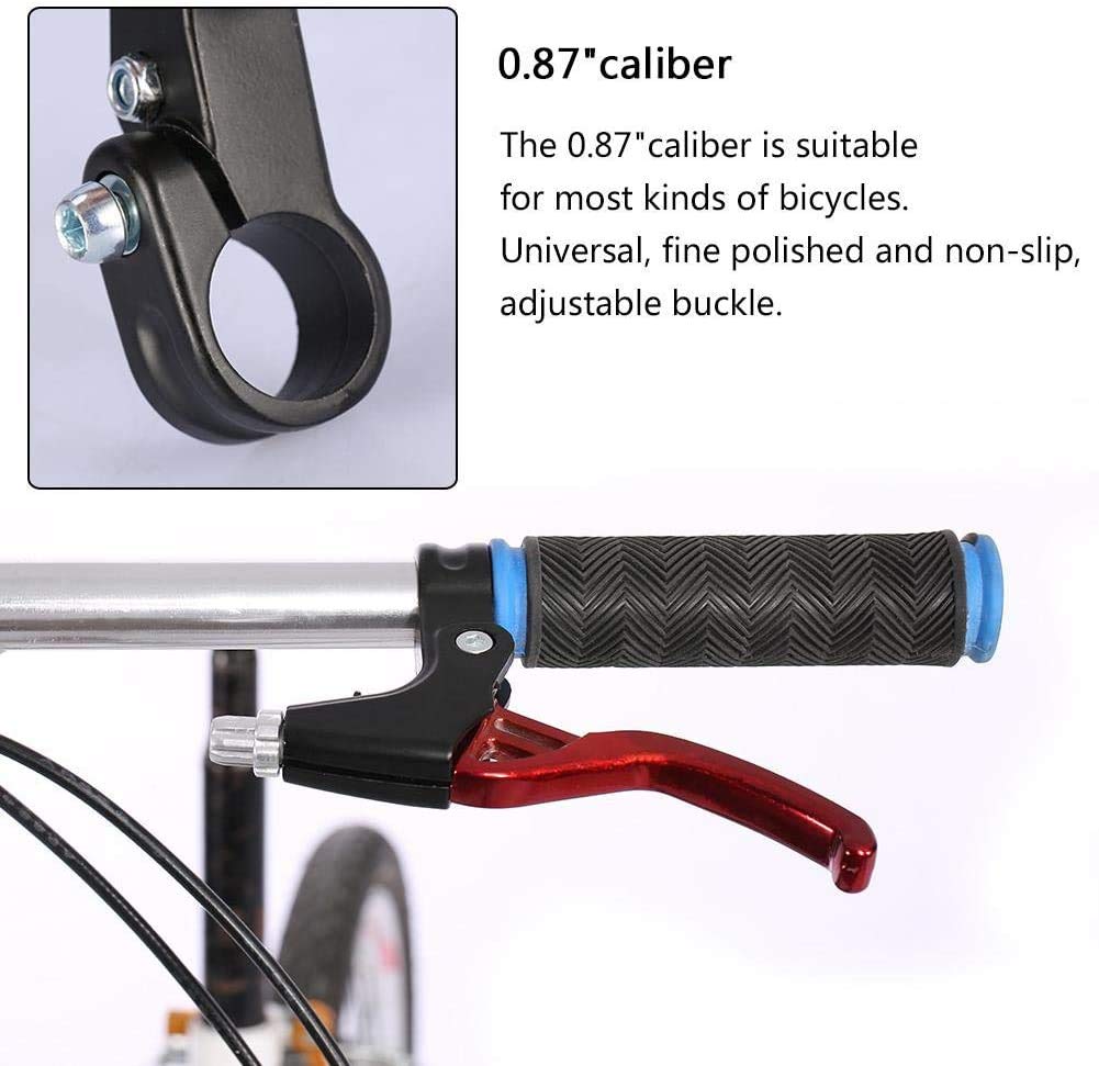 Universal Aluminum Alloy Bike Brake Levers - 2.2cm Diameter Handlebar Brake for Mountain Bikes, Kids Bikes, Folding Bikes & MTB BMX (Red) - Perfect for Cycling, Commuting & Off-Road Adventures