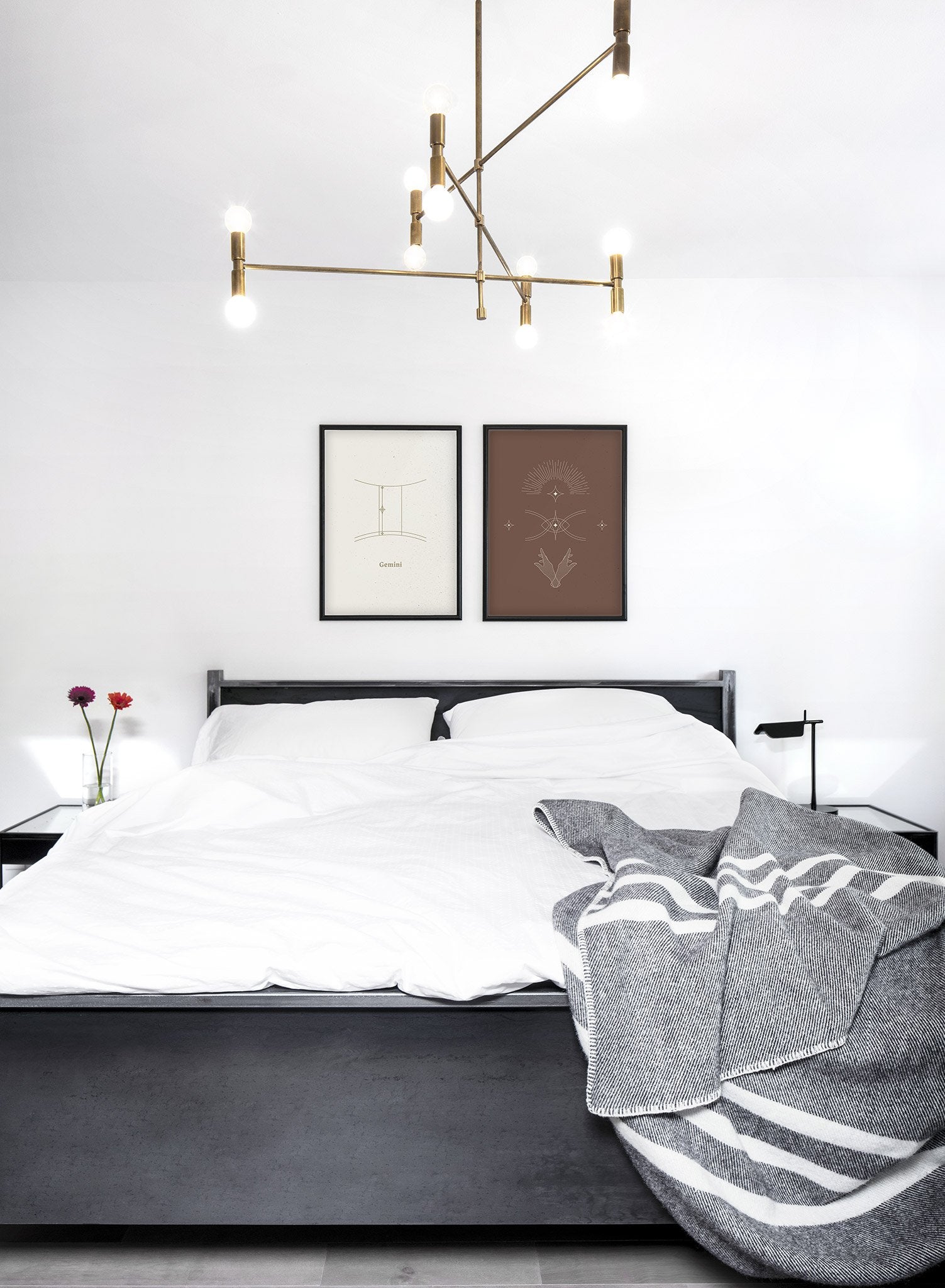 Minimalist Gemini Zodiac Sign Poster - Modern Astrology Wall Art for Home & Office Decor - Perfect for Bedroom, Living Room, or Gift