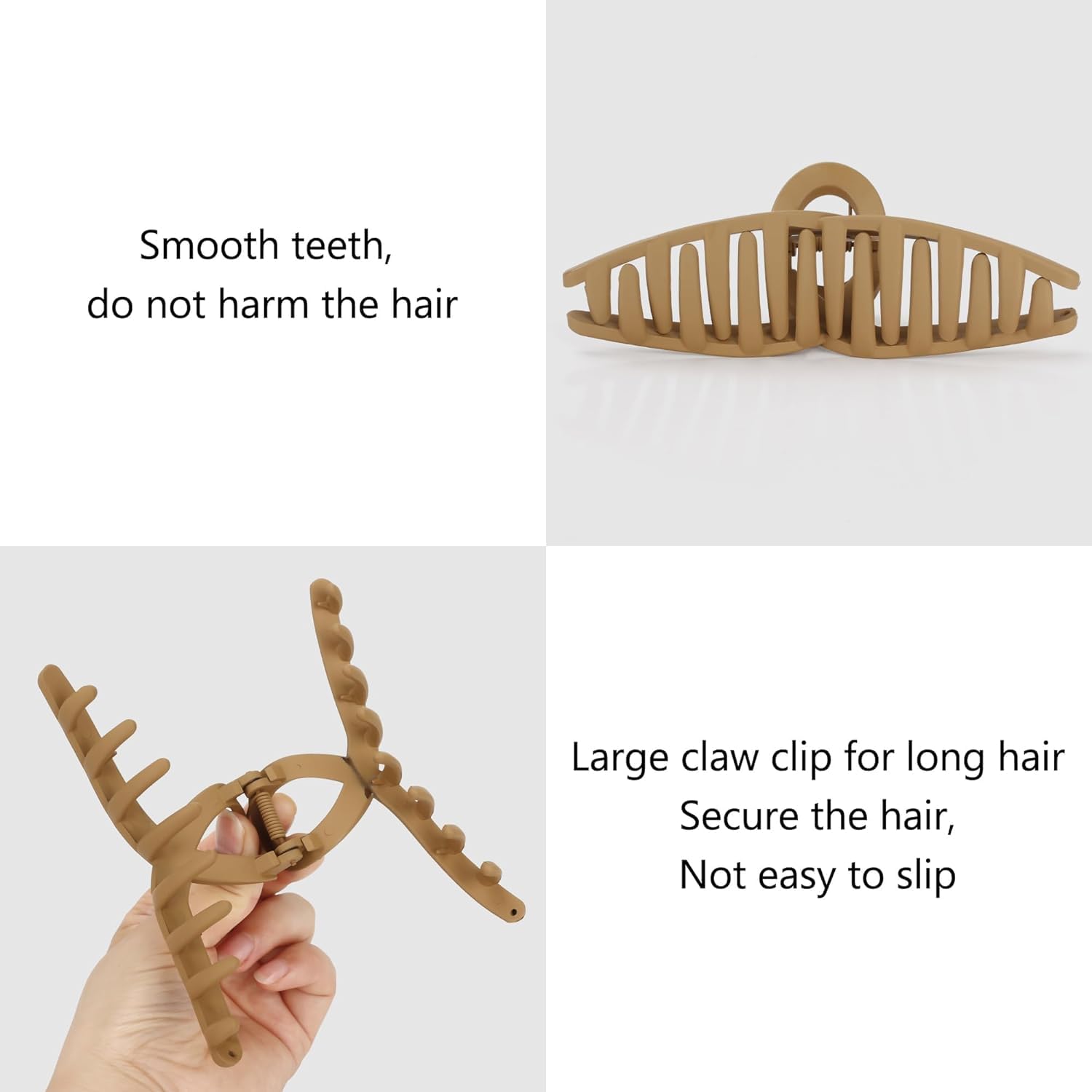 6 Pcs Large Pearl Hair Claw Clips for Women - Strong Hold Jaw Clips for Thick & Long Hair - Elegant White Barrettes & Hair Accessories for Girls (Perfect for Weddings, Parties & Everyday Styling)