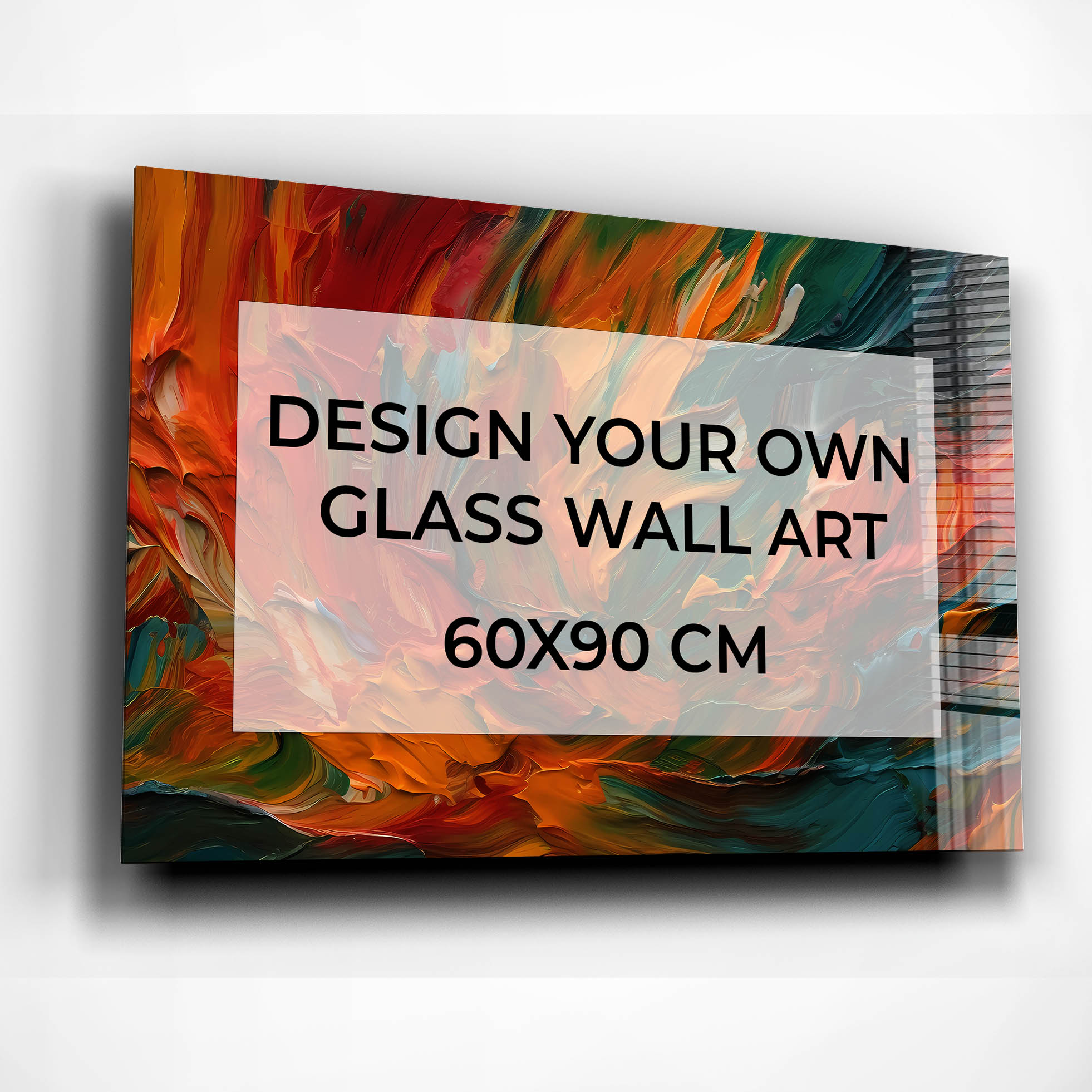 Custom Glass Wall Art 60x90cm - Personalized Home Decor for Living Room, Bedroom & Office - Modern & Elegant Design