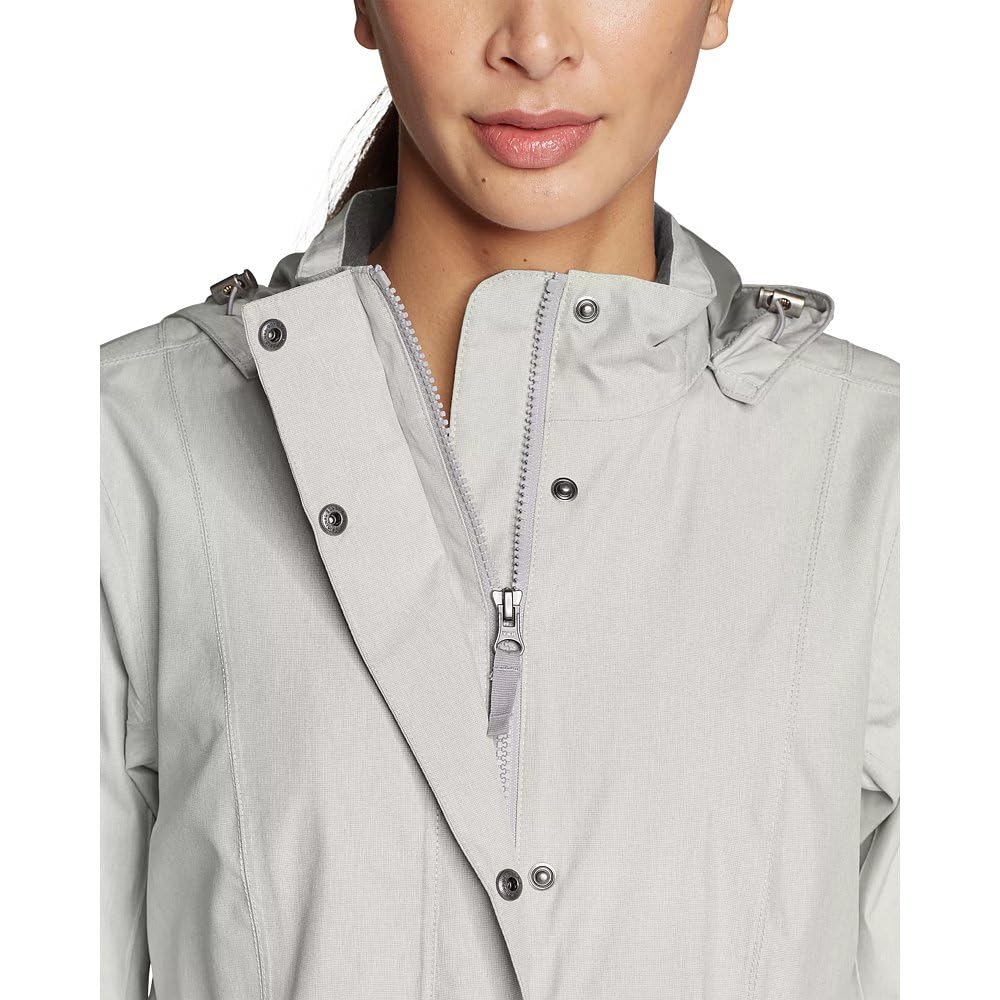 Eddie Bauer Women's Plus Size Water-Resistant Trench Coat for Travel & Work | Stylish Long Raincoat for Commuting, Office & Outdoor Activities