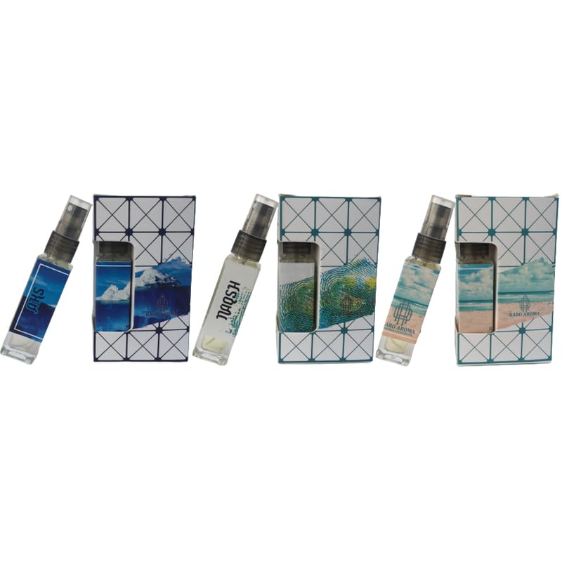 Raro Aroma Premium Luxury Long-Lasting Eau De Parfum – Designer Inspired Fragrance Set (8ml x 3 Bottles) | Unisex Perfume for Daily Wear, Travel & Gifting | Long-Lasting Scent for Men & Women