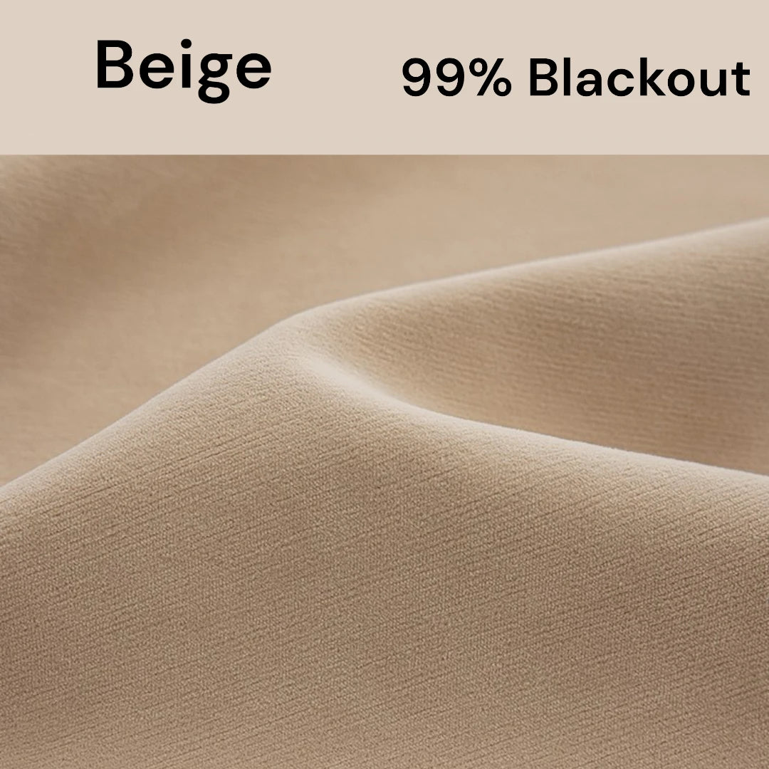 Isabel Plush Chenille Thermal Blackout Curtains for Bedroom - Custom Size, Noise Reducing, Energy Efficient, 100% Light Blocking for Better Sleep & Privacy