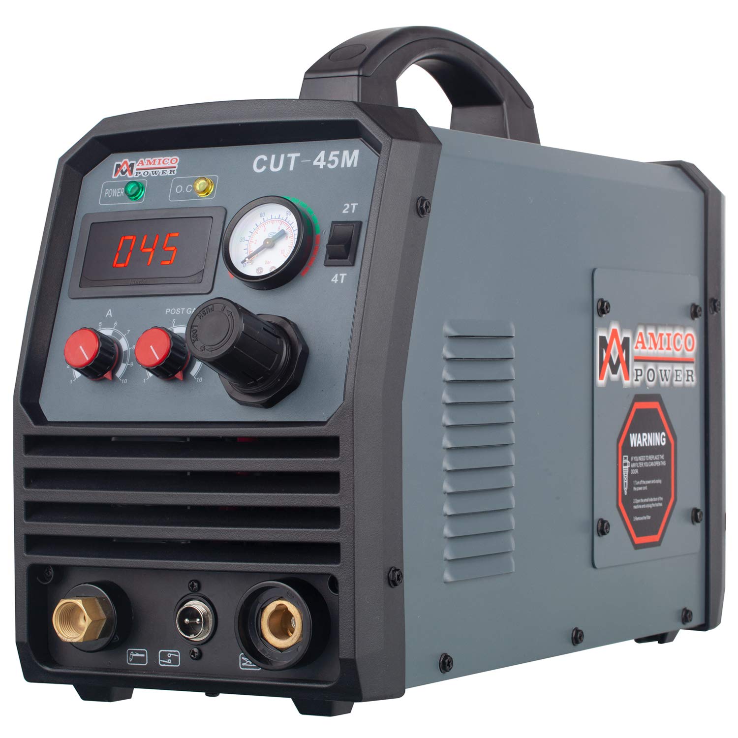 Amico CUT-45M 45 Amp Air Plasma Cutter - 95~260V Wide Voltage Professional Metal Cutting Machine with 2/5 Inch Clean Cut | Ideal for DIY Projects, Metal Fabrication, and Industrial Use