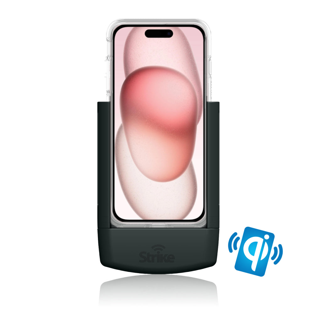 iPhone 15 Wireless Charging Car Mount Holder with Shockproof Case - Fast Charging Phone Stand for Car Dashboard & Air Vent - Perfect for Driving, Commuting & Road Trips