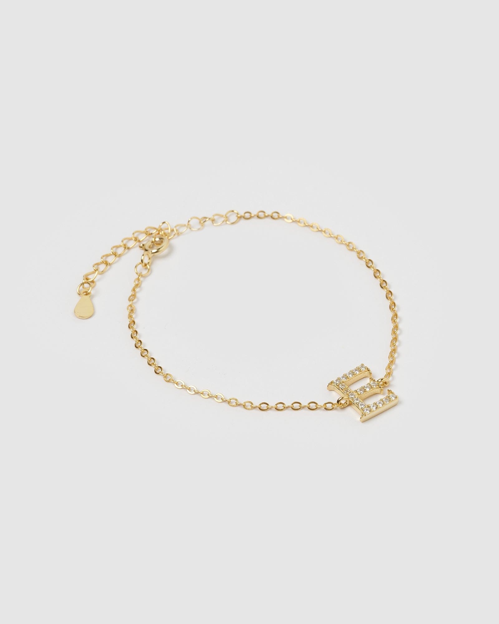 Izoa Crystal Letter E Gold Bracelet for Women - Elegant Initial Jewelry Gift for Birthday, Anniversary & Everyday Wear