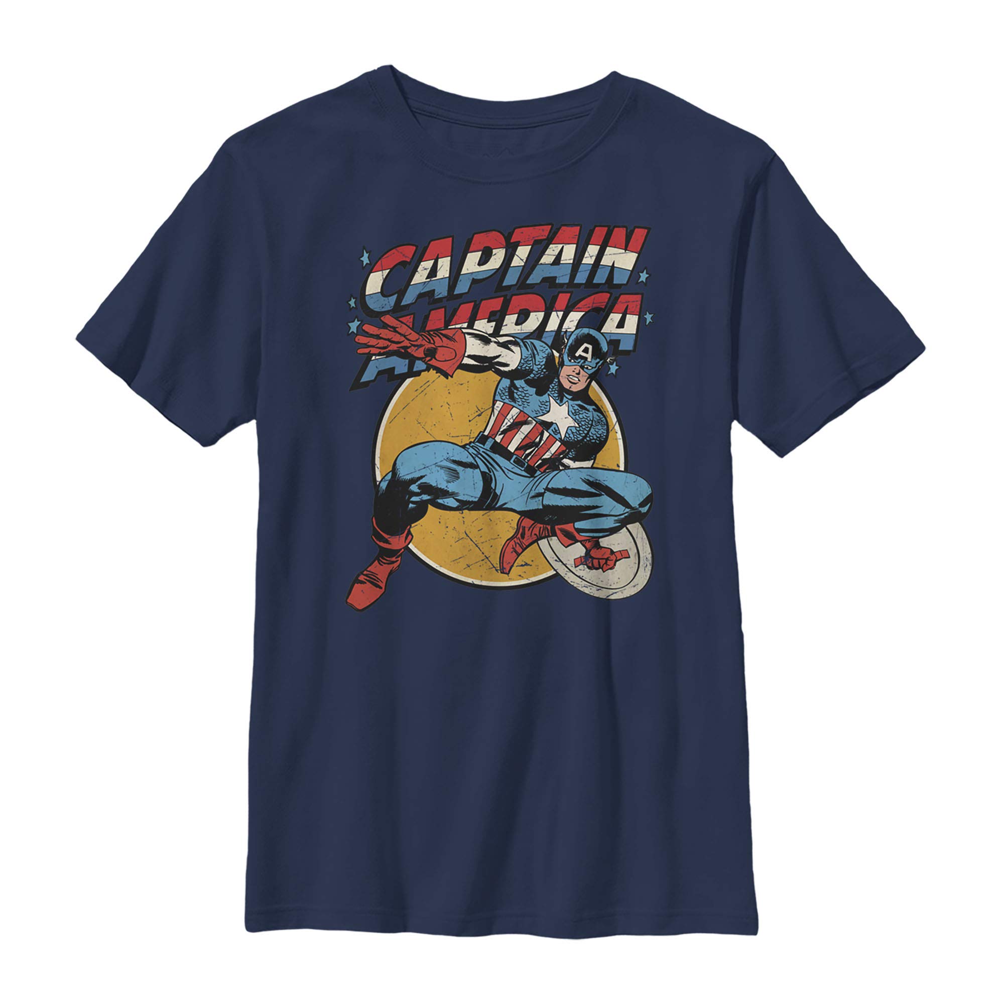Marvel Captain America Shield Boys' Graphic T-Shirt - Superhero Costume & Casual Wear for Kids