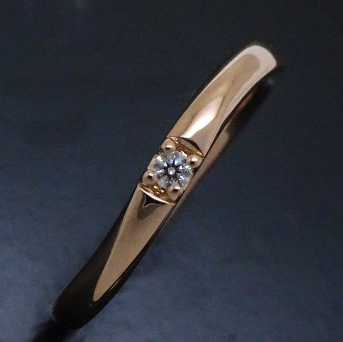 4℃ Diamond Ring K18PG Pink Gold - Elegant 18K Rose Gold Engagement Ring for Women, Perfect for Proposals, Anniversaries & Special Occasions