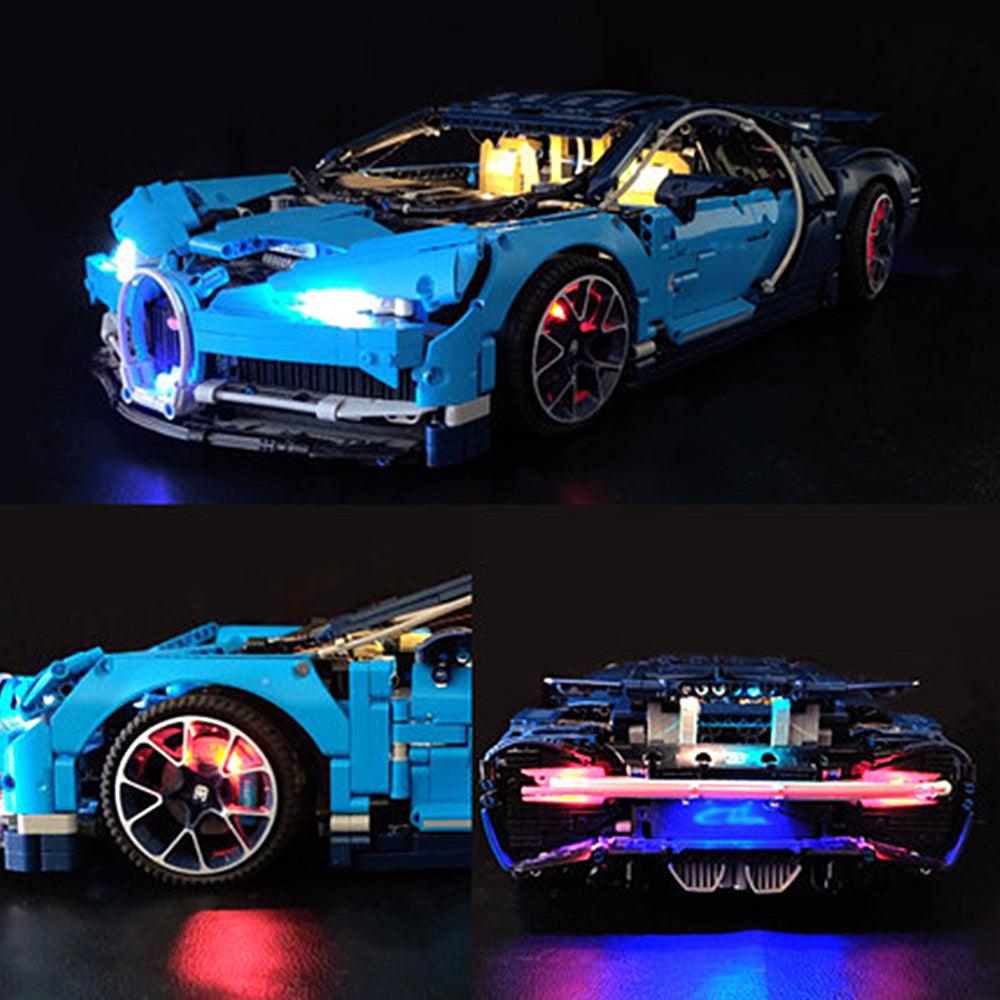 Lego Technic Bugatti Chiron 42083 Lighting Kit - LED Light Set for Race Car Model Building - Perfect for Display & Nighttime Showcase