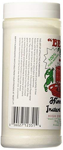 Original Hummingbird Instant Nectar - 4 Jars (14 Oz Each) Makes 56 Oz - Fast & Easy Bird Food - Attract Hummingbirds to Your Garden or Backyard - Made in USA