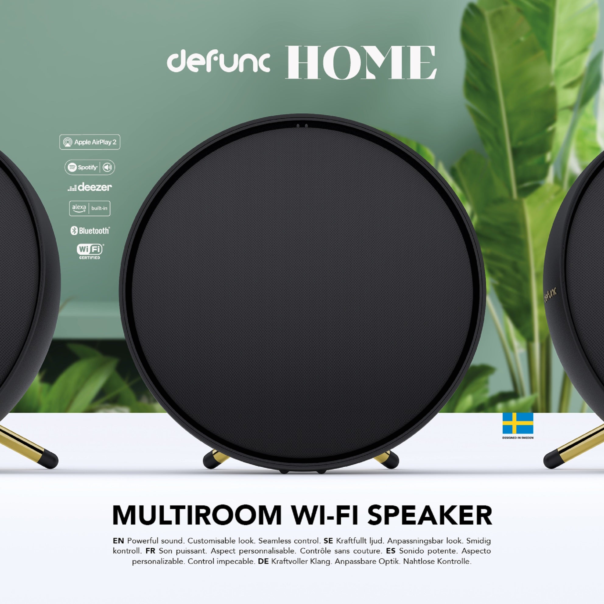 DEFUNC HOME Portable Wireless Bluetooth Speaker - Compact, High-Quality Sound for Indoor & Outdoor Use - Perfect for Home, Office, Travel, and Parties