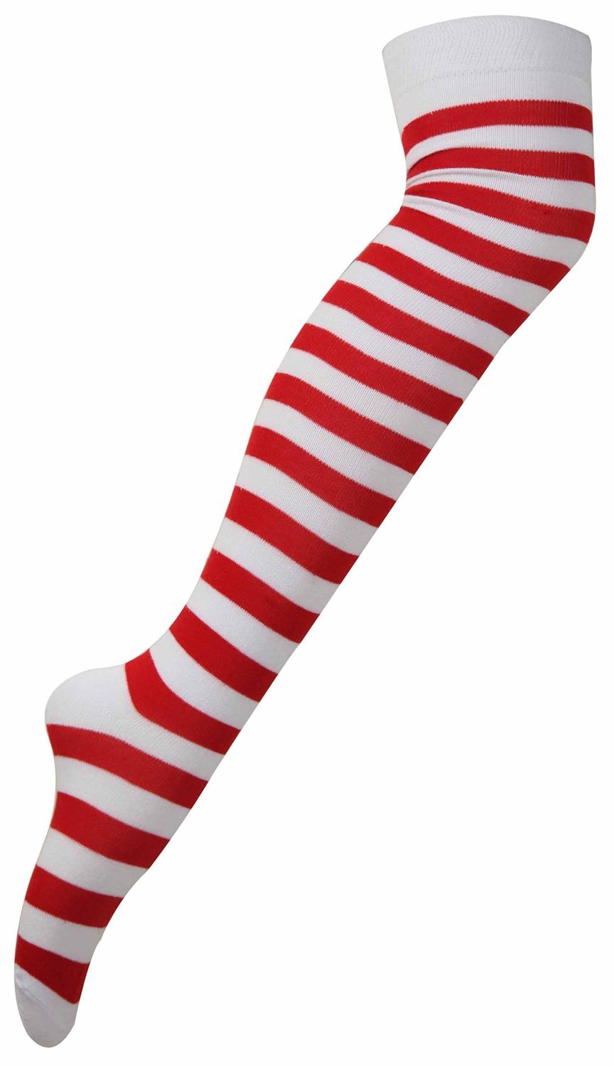 Women's Thigh High Striped Cotton Over Knee Socks - Fashionable Patterned Over-the-Knee Stockings for Winter, Fall, and Party Outfits