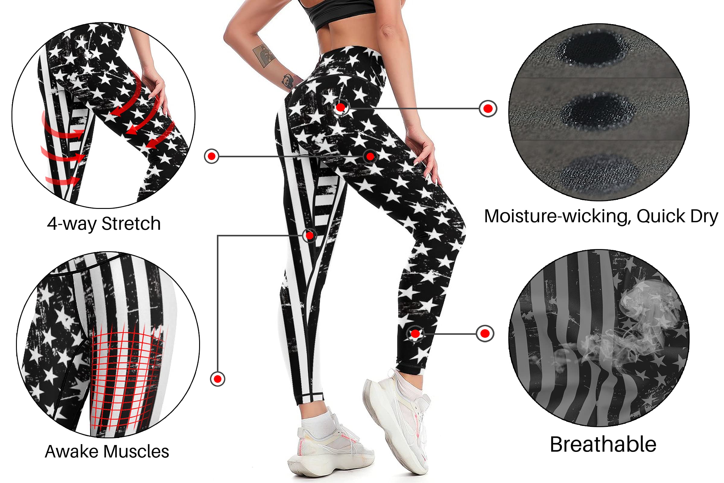 Cerburny High Waisted Yoga Pants for Women - Tummy Control Workout Leggings, Gym Athletic Spandex Pants - Perfect for Yoga, Running & Fitness Training
