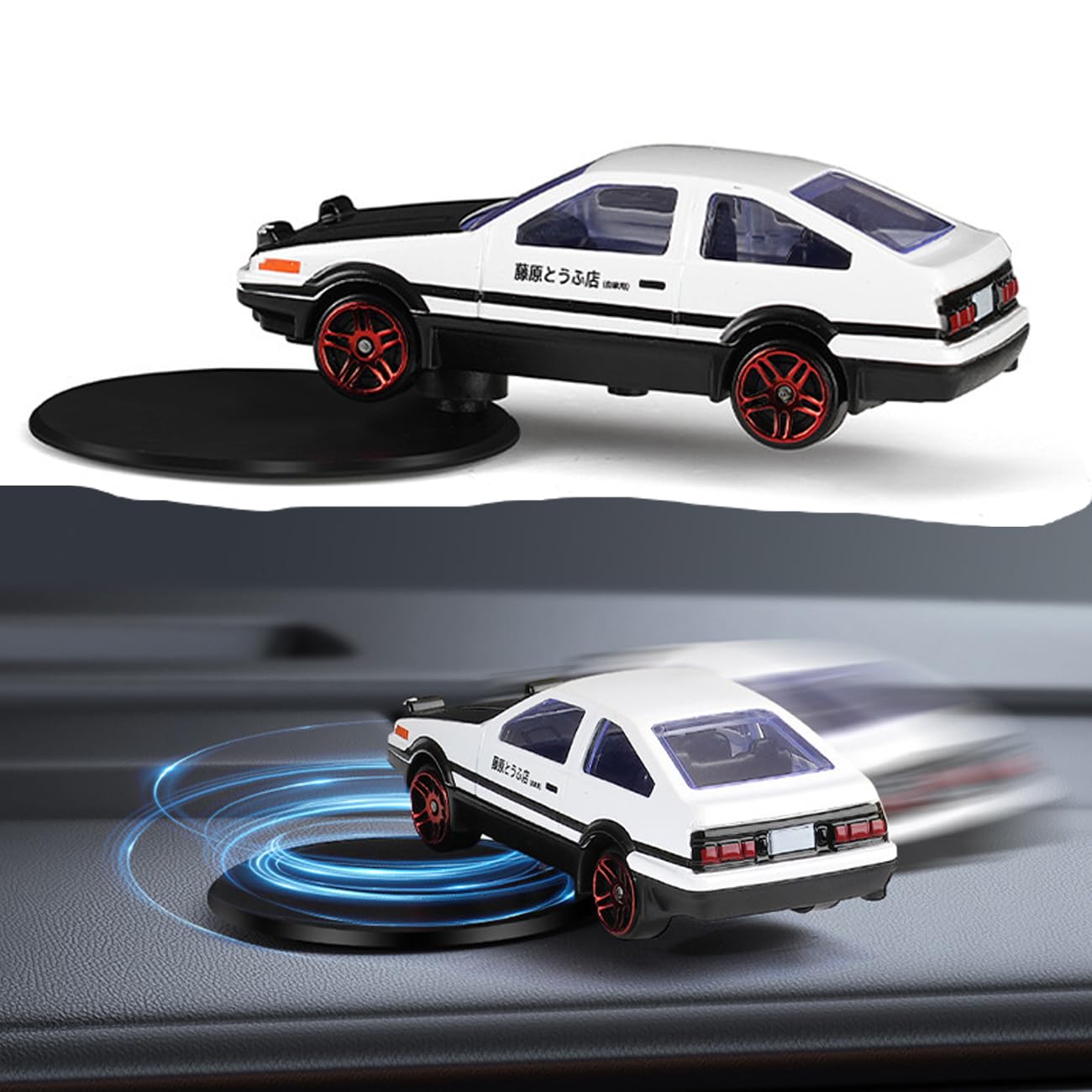 High-Quality Alloy AE86 Drift Car Model - Spinning Dashboard Ornament for Cars | Perfect Gift for Car Enthusiasts | Ideal for Car Decor, Office Desk Display & Drifting Fans Collection