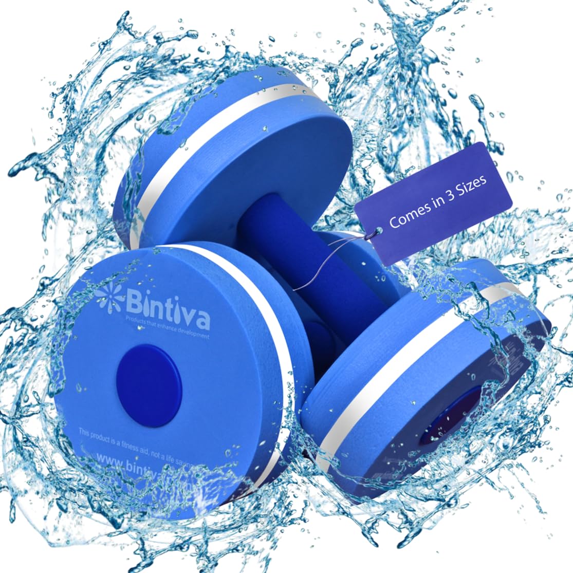 Aqua Fitness Water Weights for Pool Exercise - Adjustable Pool Dumbbells for Water Aerobics & Swimming Training - Perfect for Home Pools, Aquatic Therapy & Senior Water Workouts