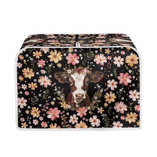 3D Cow Flower-Black