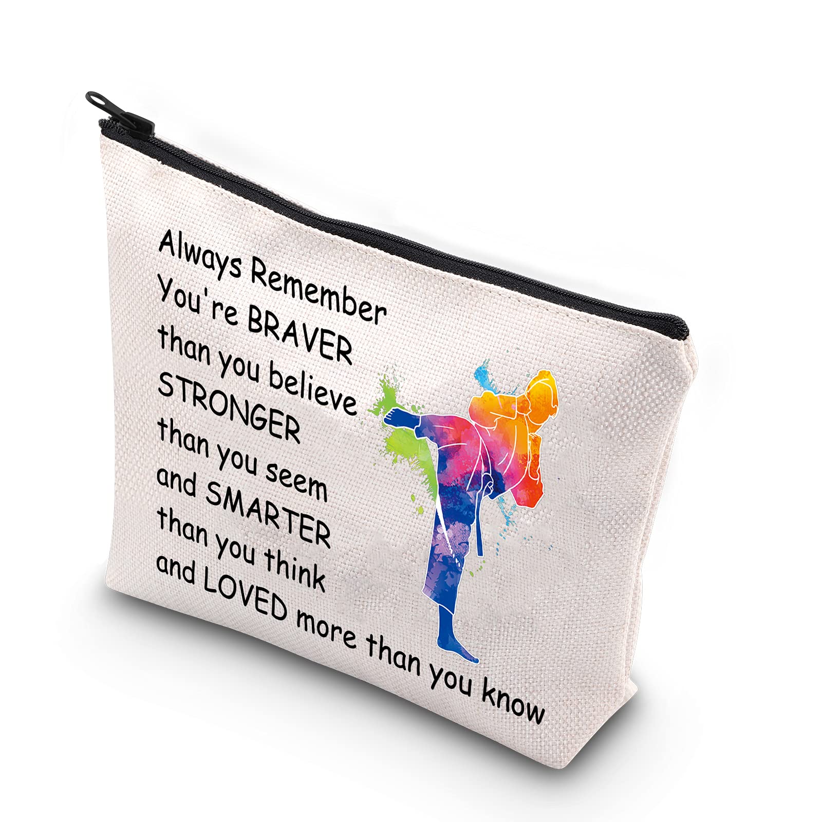 Premium Taekwondo Cosmetic Makeup Pouch - Martial Arts Gift for Women & Instructors - Durable Travel Bag for Taekwondo Lovers - Perfect for Training, Competitions & Gym Essentials