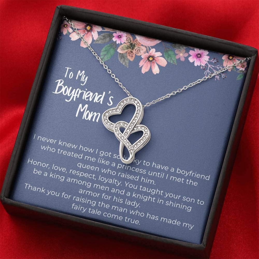 Elegant Heart Pendant Necklace for Mom - Perfect Gift for Boyfriend's Mother | 925 Sterling Silver Jewelry with Gift Box | Ideal for Birthday, Anniversary & Mother's Day