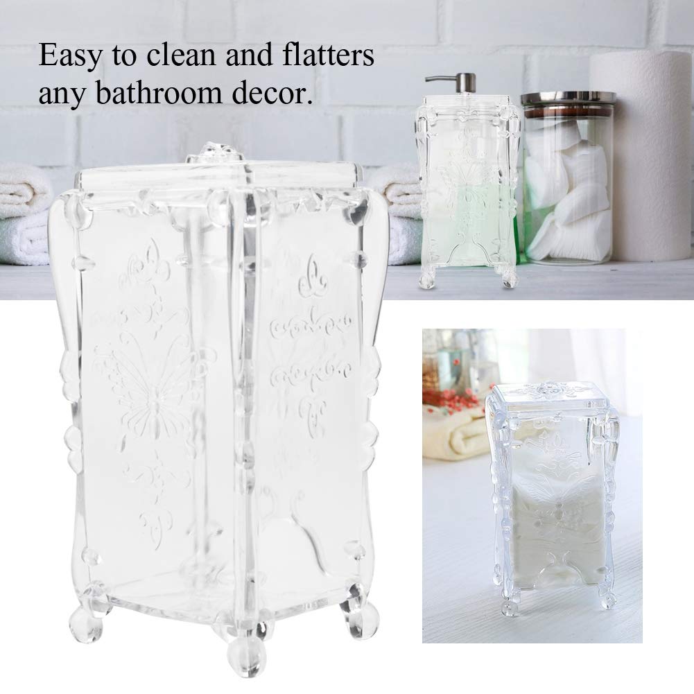 Transparent DIY Nail Art Storage Box - Cosmetic Cotton Pad Organizer for Women | Makeup Tools & Nail Wipes Container | Perfect for Salon, Home Beauty Station & Travel Organization