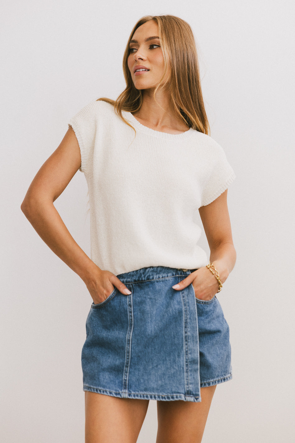 Women's Amy Knit Top in Cream - Soft & Comfortable Casual Sweater for Fall & Winter | Perfect for Office, Dates & Everyday Wear