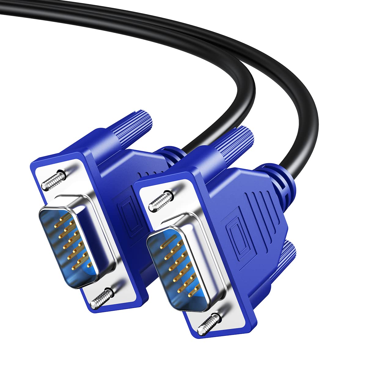 High-Speed VGA Cable 5ft Male to Male - 1080P@60Hz Full HD Monitor Cord for Computer, TV, Projector & Docking Station - Ideal for Home Office, Gaming & Presentations
