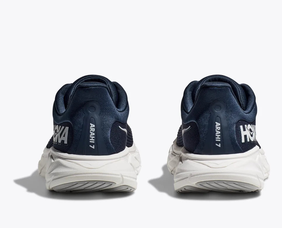 HOKA Arahi 7 Wide Running Shoes for Men - Outer Space/White | Stability & Cushion for Road Running, Jogging & Daily Wear