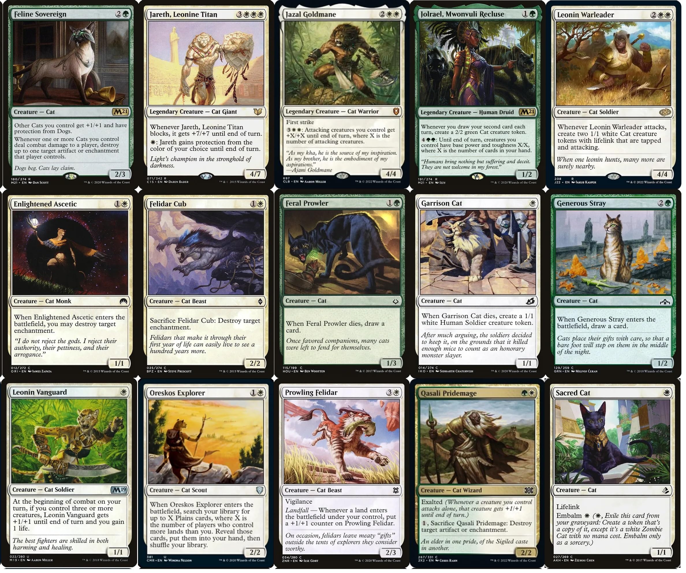 Powerful Cat Commander EDH Deck - 100 Card Custom Magic The Gathering MTG Deck for Competitive Play - Perfect for Feline-Themed Strategy & Commander Format Battles