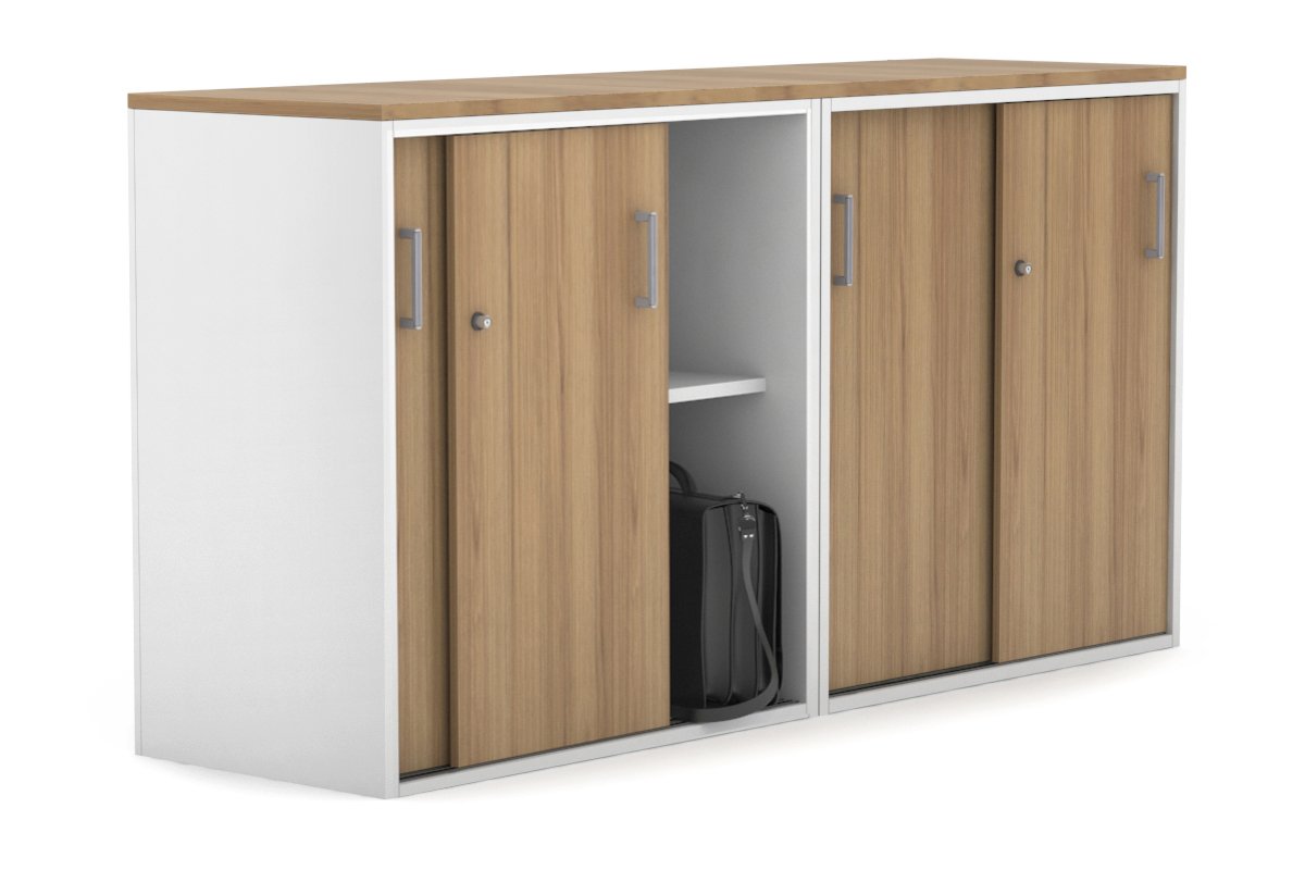 Modern Medium Sliding Door Credenza Cabinet - 1600W x 900H x 450D - Perfect for Home Office, Living Room & Bedroom Storage Organization