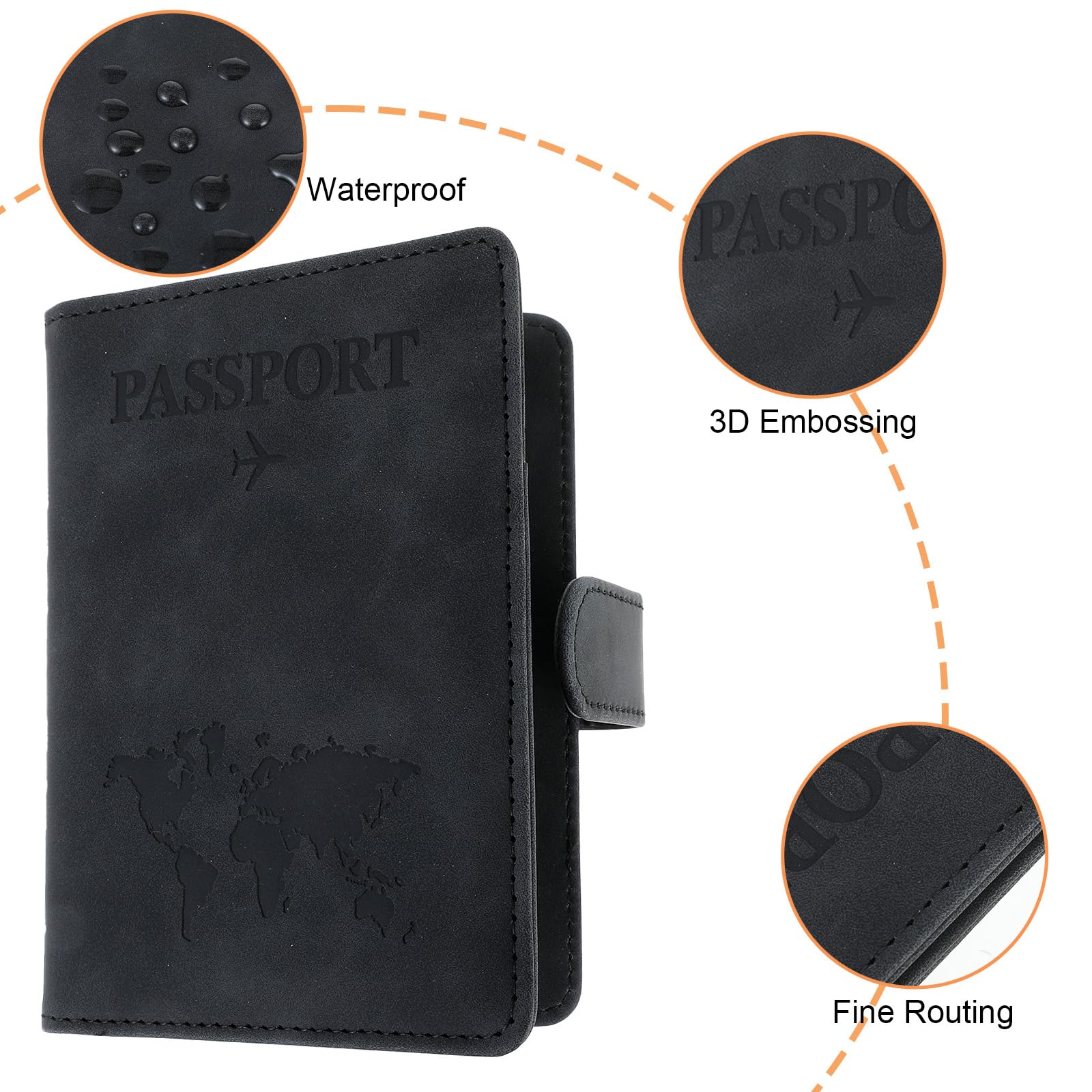 Slim RFID Blocking Passport Holder Wallet - Travel Essentials with Credit Card Slots for Women & Men | Perfect for International Trips, Business Travel & Vacation Accessories