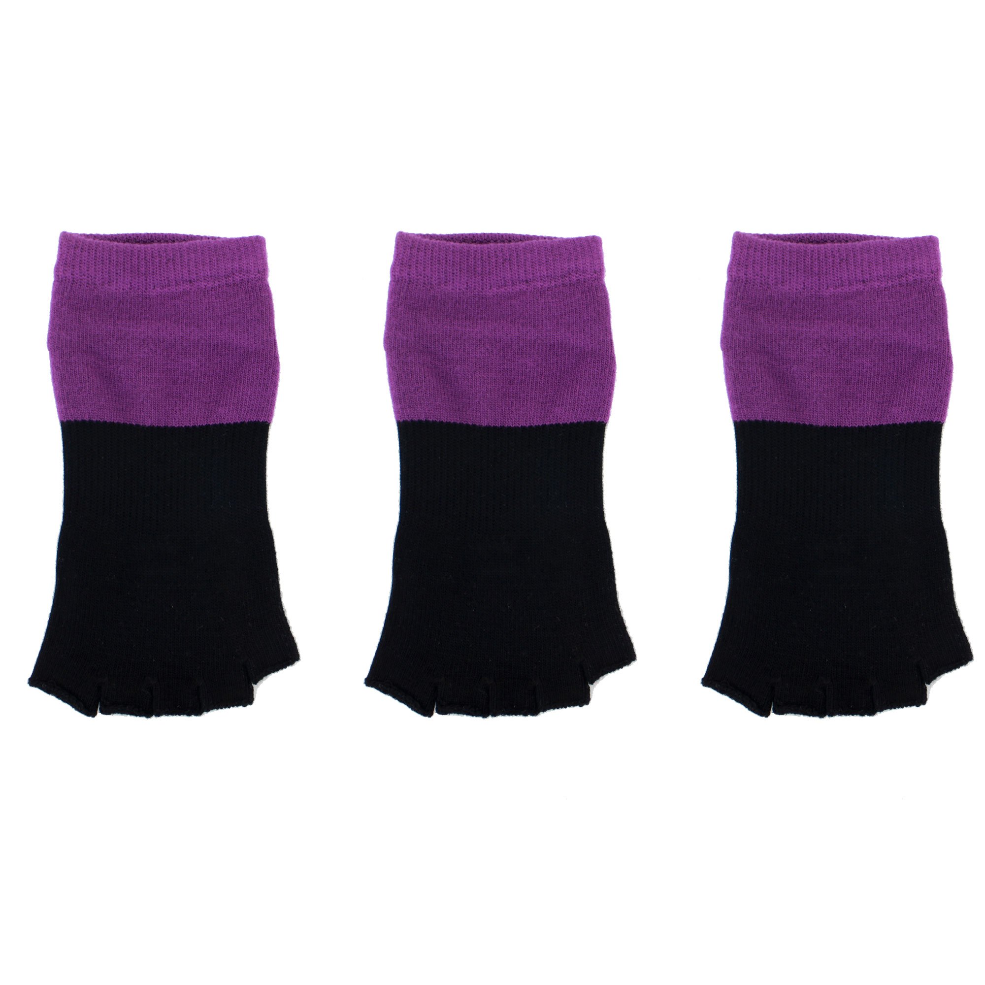 Non-Slip Toeless Yoga Socks for Women - 3 Pairs of Breathable Rayon Bamboo Fiber Socks for Yoga, Barre & Pilates - Perfect for Home Workouts, Studio Classes and Relaxation